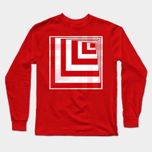 Red and white squares Long Sleeve T-Shirt